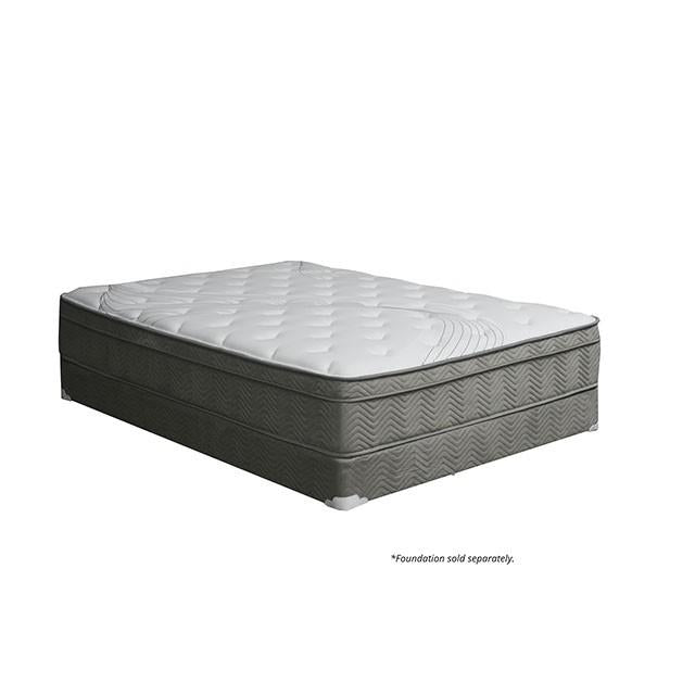 AFTON White/Gray 12" Euro Box Pocket Coil, Cal.King, E king, Full, & Queen