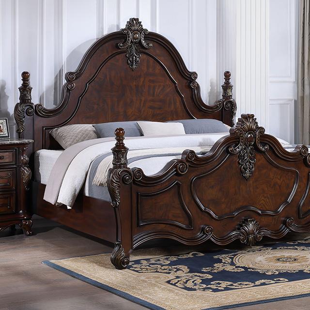 Francione E.King & Queen Bed White & Chrome