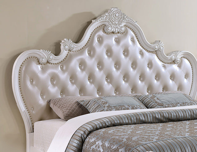 Ventresca Queen Bedroom Set White & Chrome